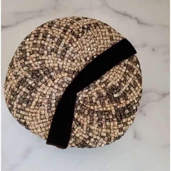 Una Hutcheon Blackburn Bros. Amarillo TX Vintage snake hat & pillbox round hatbo - Picture 3 of 10